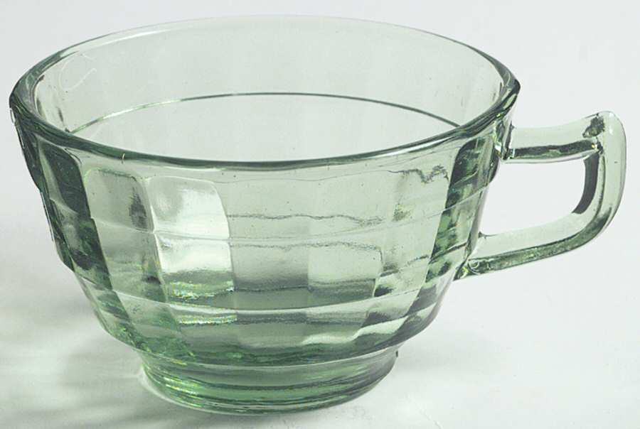 Block Optic Green Cup Only by Anchor Hocking-1
