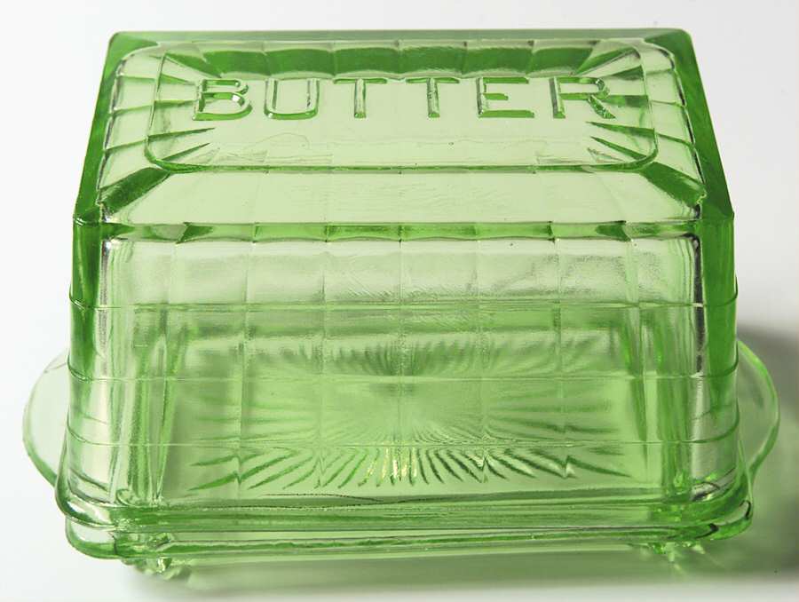 Block Optic Green 1 Lb Covered Butter by Anchor Hocking-1