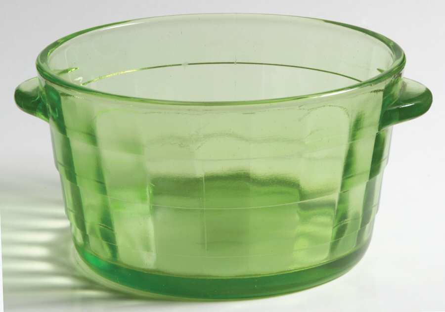 Block Optic Green Butter Tub by Anchor Hocking-1