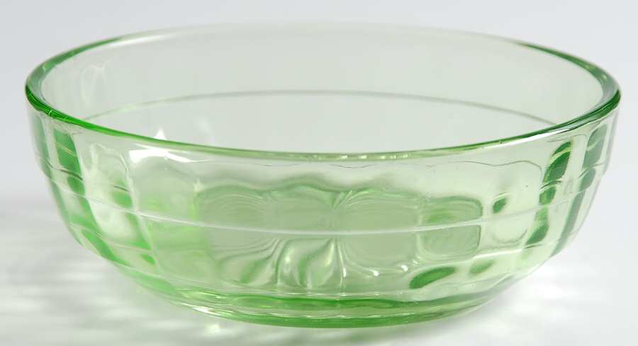 Block Optic Green Small Fruit Dessert Bowl by Anchor Hocking-1