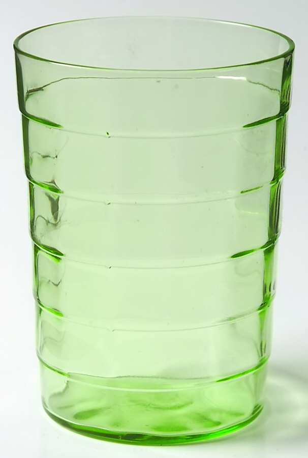 Block Optic Green 9 Oz Flat Tumbler by Anchor Hocking-1