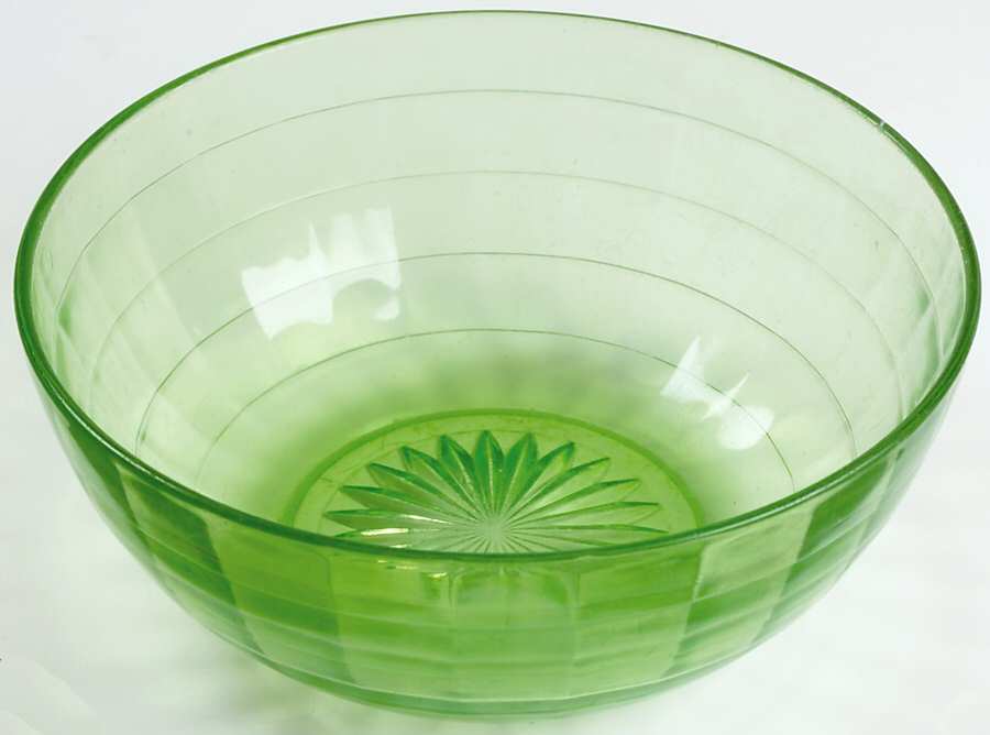 Block Optic Green 7" Salad Bowl by Anchor Hocking-1