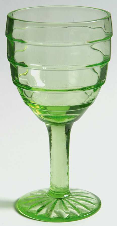 Block Optic Green Wine by Anchor Hocking-1
