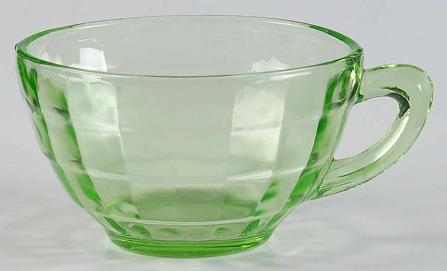 Block Optic Green Cup Only by Anchor Hocking-1