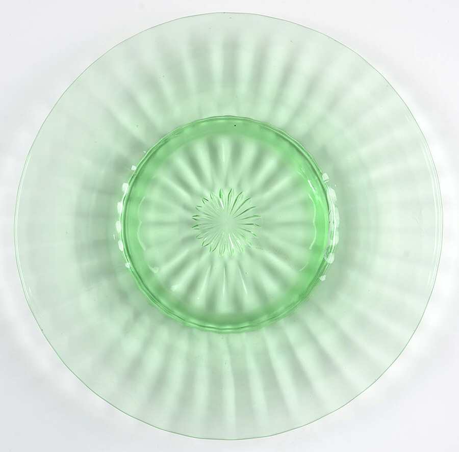 Block Optic Green 8" Salad Plate by Anchor Hocking-1