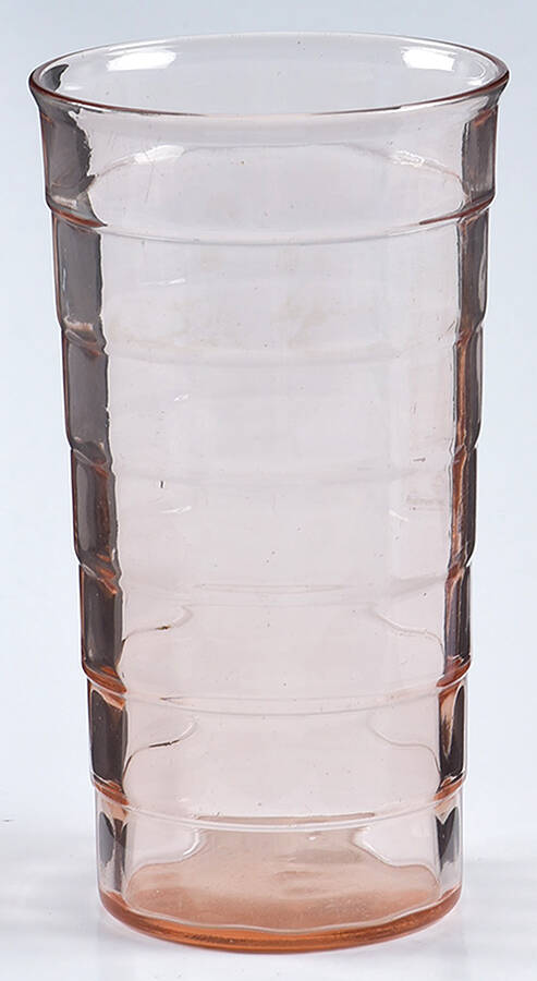 Block Optic Pink 6 Oz Flat Tumbler by Anchor Hocking-1