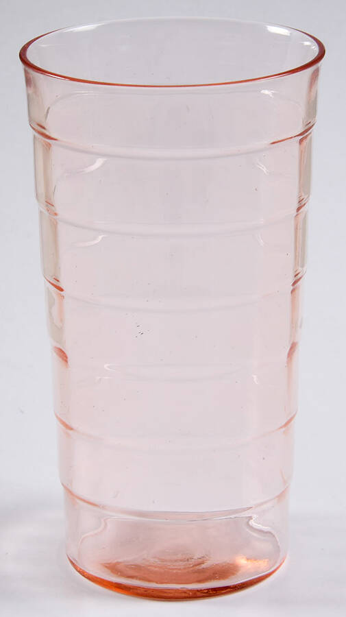 Block Optic Pink 8 Oz Flat Tumbler by Anchor Hocking-1