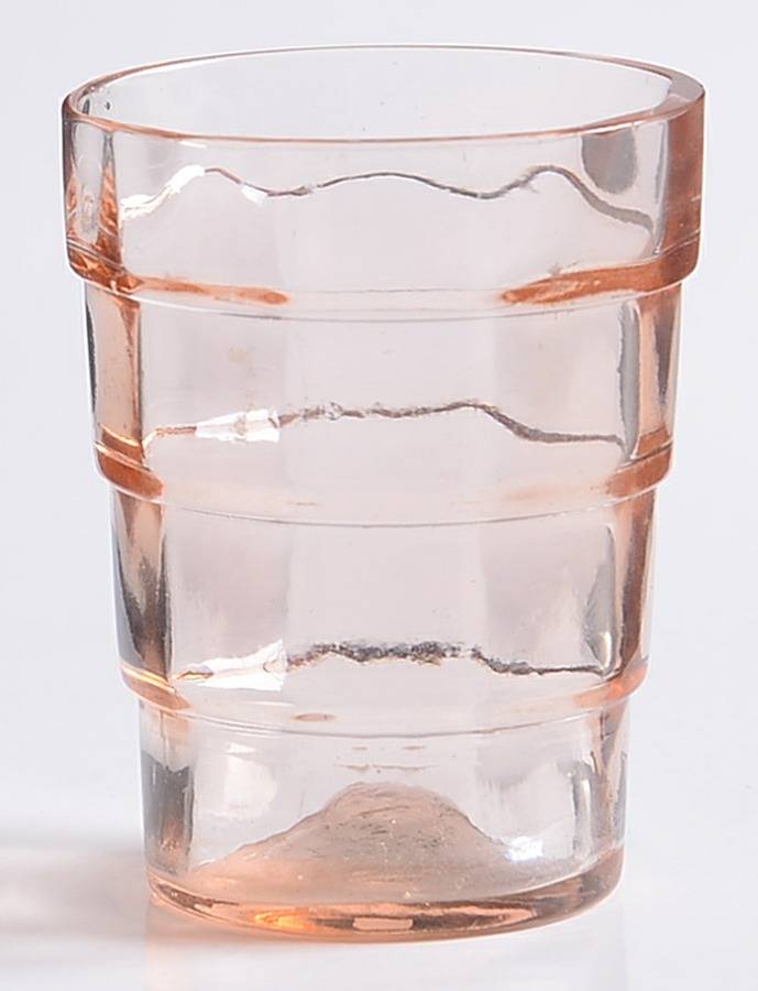 Block Optic Pink Whiskey by Anchor Hocking-1
