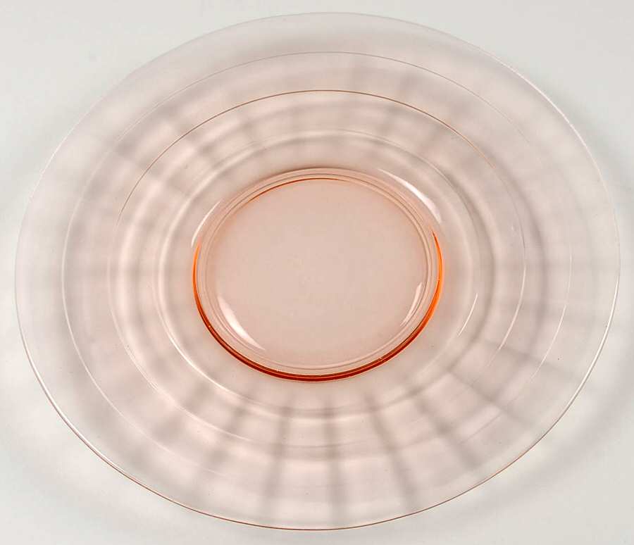 Block Optic Pink 10" Sandwich Plate by Anchor Hocking-1