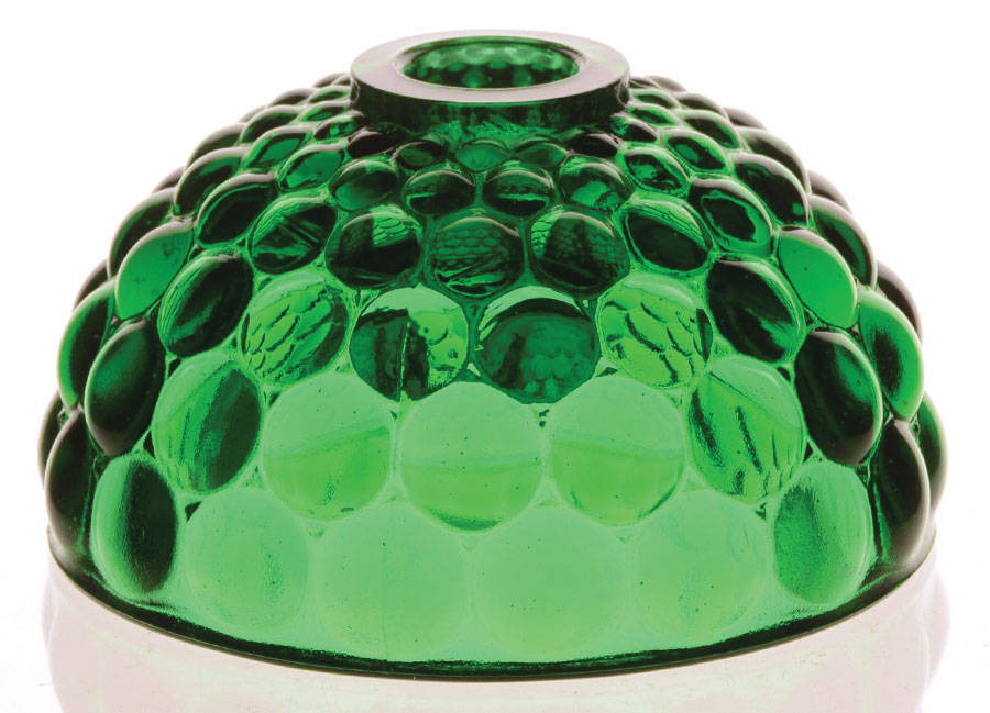 Bubble Green Single Light Candlestick by Anchor Hocking-1