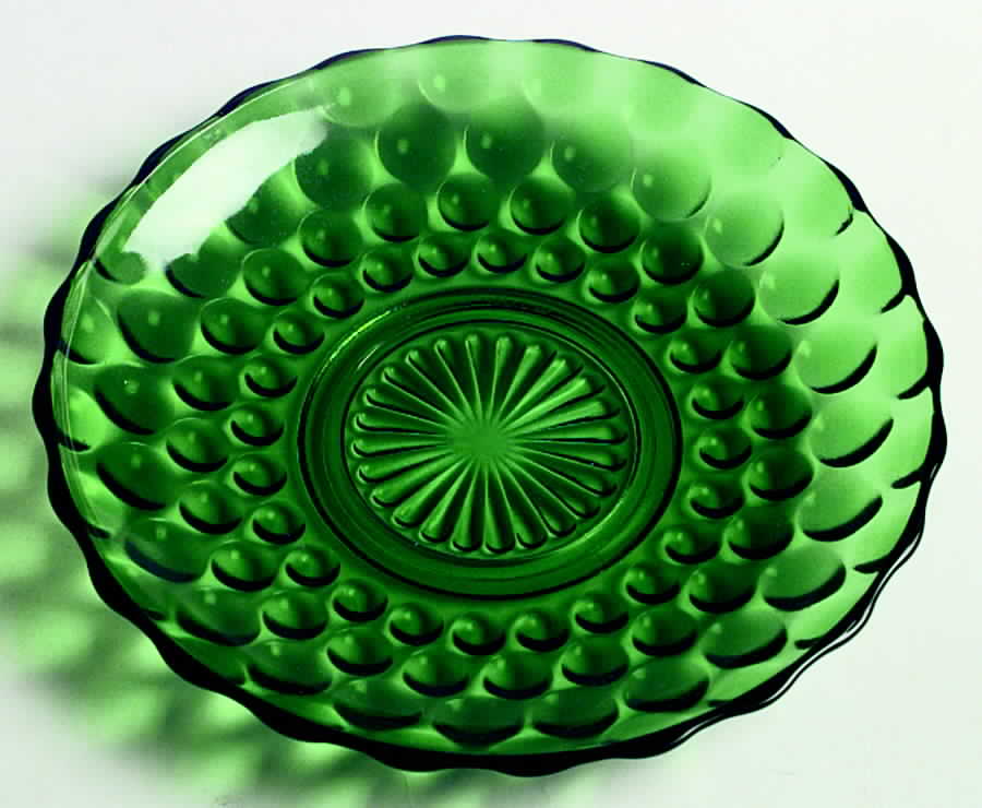 Bubble Green Saucer Only by Anchor Hocking-1