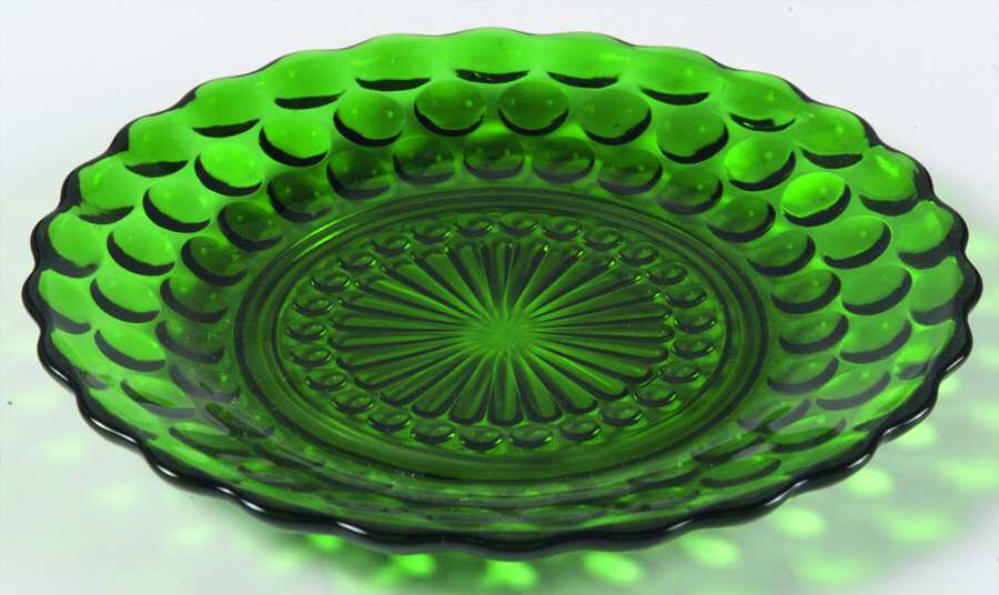 Bubble Green Bread & Butter Plate by Anchor Hocking-1