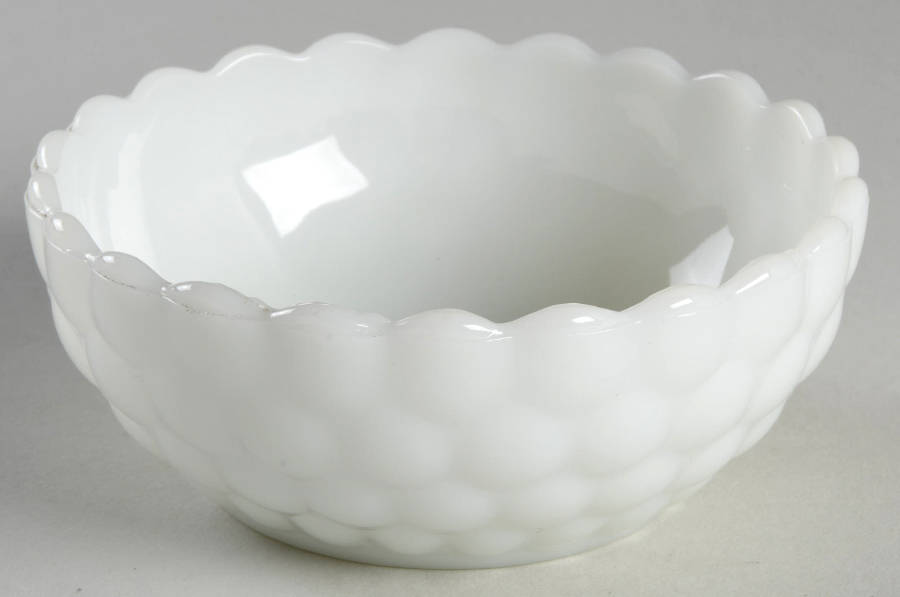 Bubble Milk Glass Cereal Bowl by Anchor Hocking-1