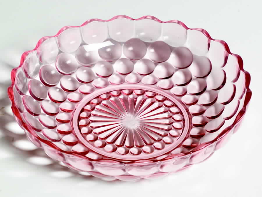 Bubble Pink 8" Round Vegetable Bowl by Anchor Hocking-1