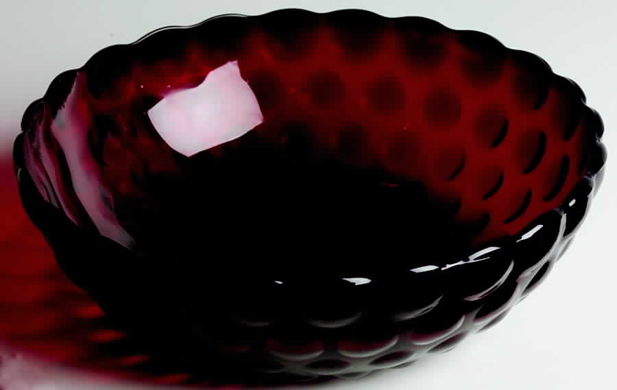 Bubble Ruby 8" Round Vegetable Bowl by Anchor Hocking-1