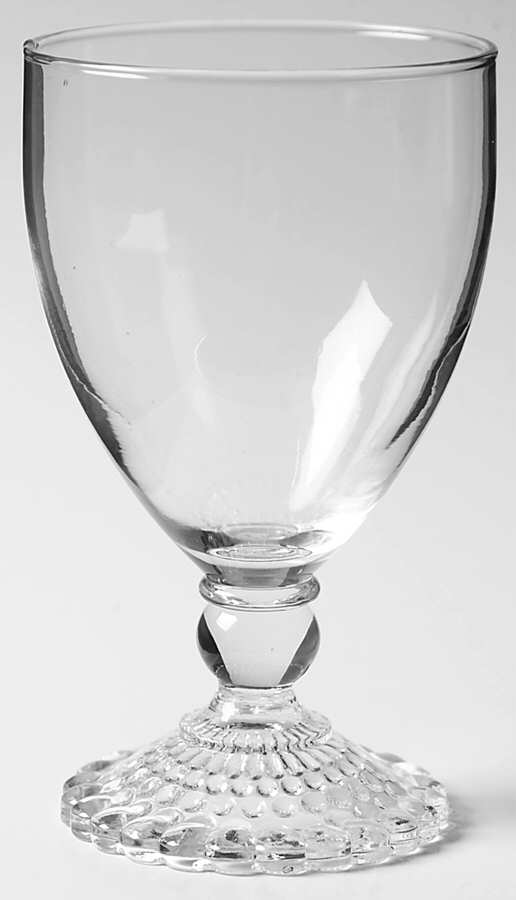 Bubble Foot Clear Water Goblet by Anchor Hocking-1