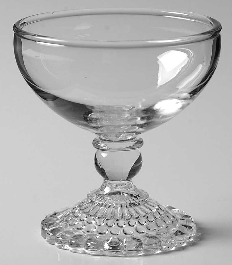 Bubble Foot Clear Champagne/Tall Sherbet by Anchor Hocking-1