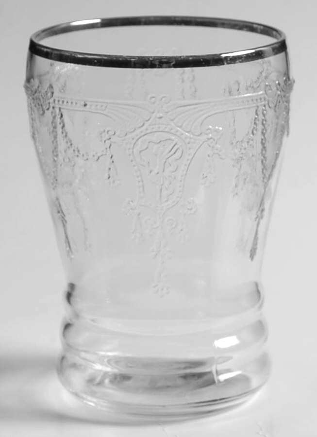 Cameo Clear (Platinum Trim) 9 Oz Flat Tumbler by Anchor Hocking-1