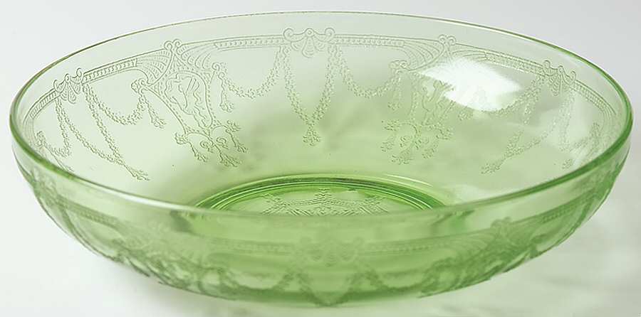 Cameo Green Large Fruit Bowl by Anchor Hocking-1