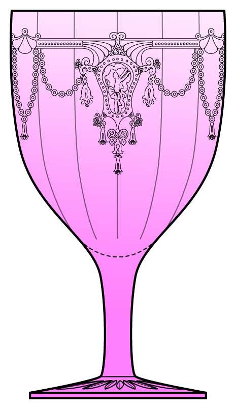 Cameo Pink Water Goblet by Anchor Hocking-1