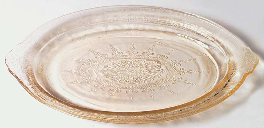 Cameo Yellow Under 13" Platter by Anchor Hocking-1