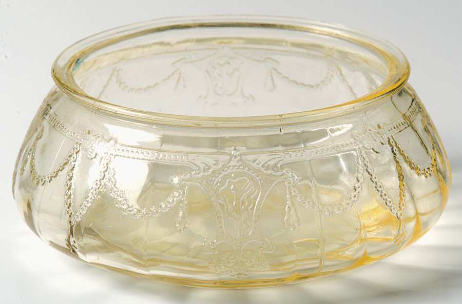 Cameo Yellow Candy Dish No Lid by Anchor Hocking-1