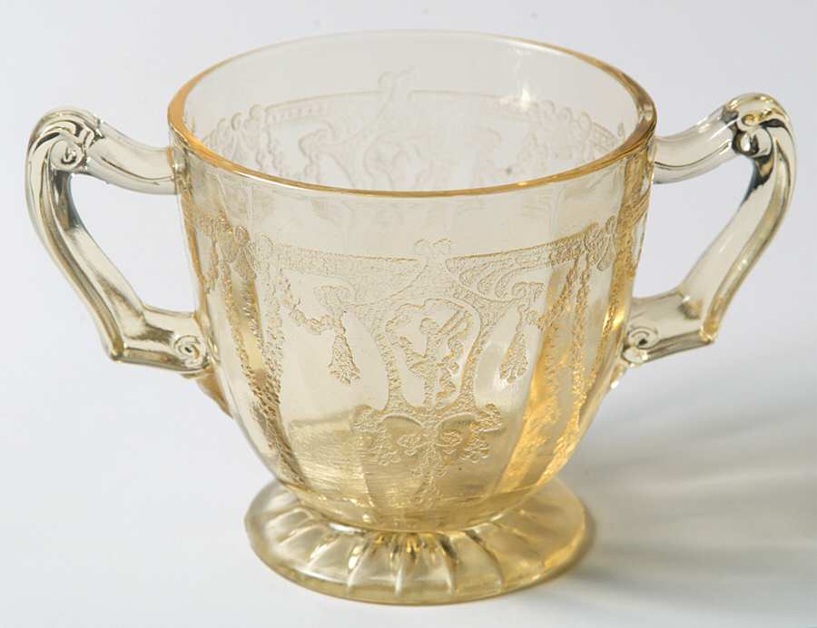 Cameo Yellow Sugar-Open by Anchor Hocking-1