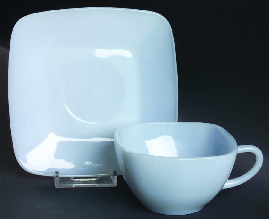 Charm Azur Ite Cup & Saucer Set by Anchor Hocking-1