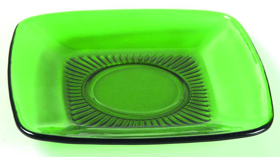 Charm Forest Green Saucer Only by Anchor Hocking-1