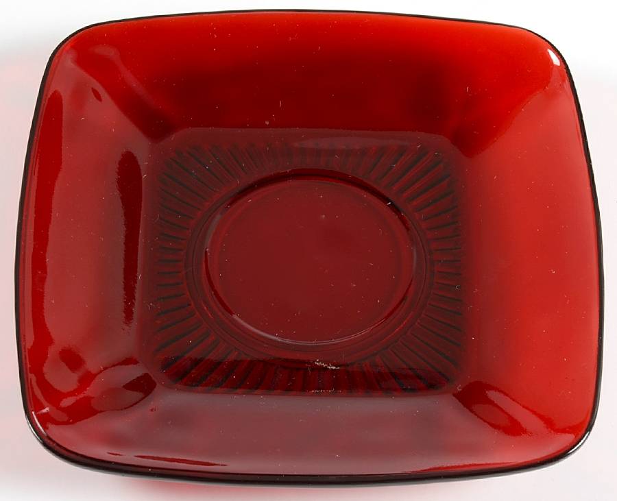 Charm Ruby Saucer only by Anchor Hocking-1