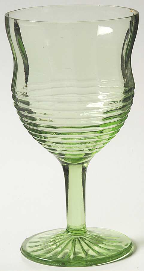 Circle Green Water Goblet by Anchor Hocking-1