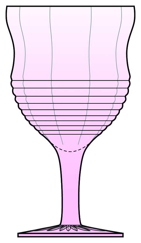 Circle Pink Water Goblet by Anchor Hocking-1
