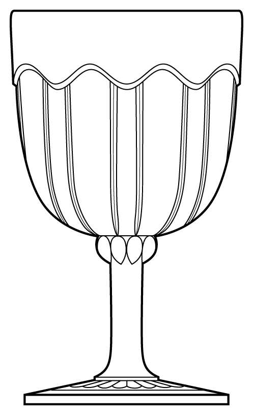Colonial Clear Water Goblet by Anchor Hocking-1