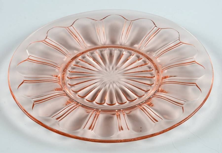 Colonial Pink Luncheon Plate by Anchor Hocking-1