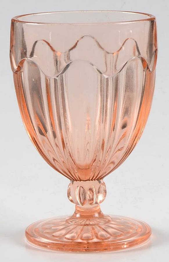 Colonial Pink 5 Oz Footed Tumbler by Anchor Hocking-1