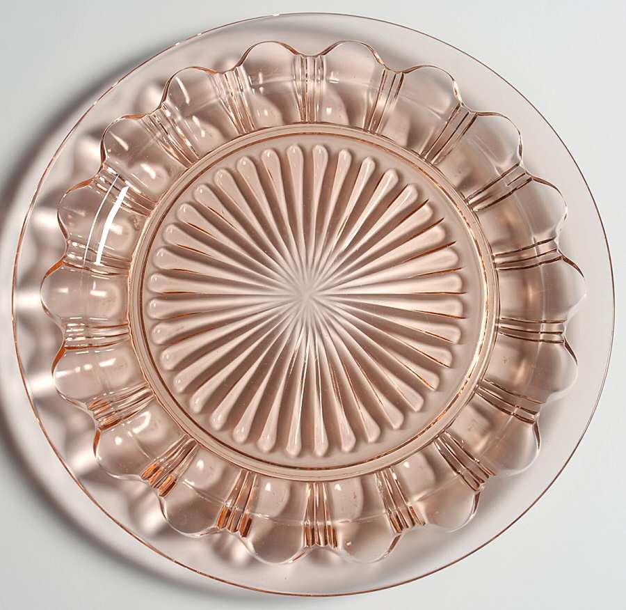 Colonial Pink Dinner Plate by Anchor Hocking-1
