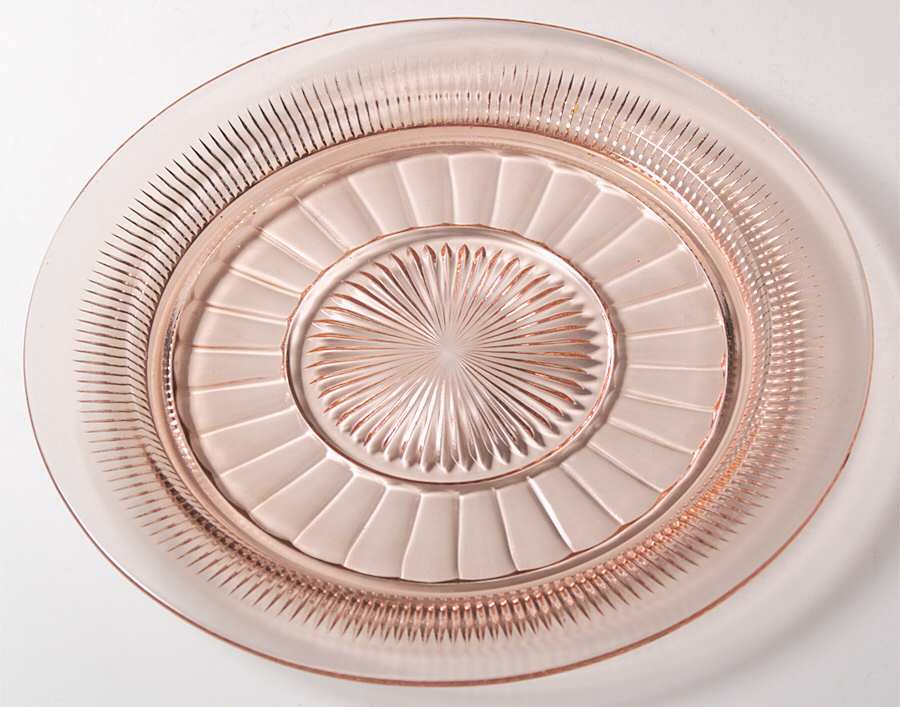 Coronation Pink Luncheon Plate by Anchor Hocking-1