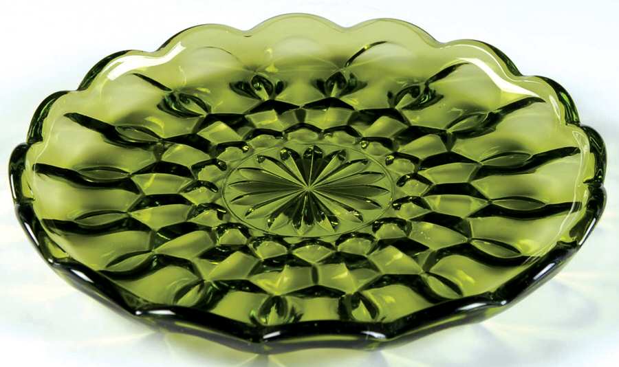 Fairfield Avocado Green Bread & Butter Plate by Anchor Hocking-1
