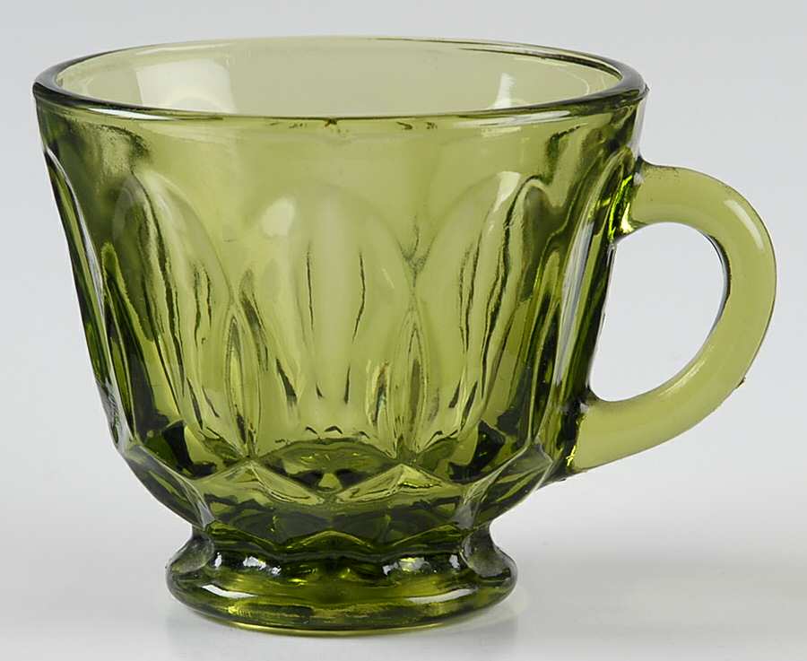 Fairfield Avocado Green Snack Cup for Snack Plate by Anchor Hocking-1