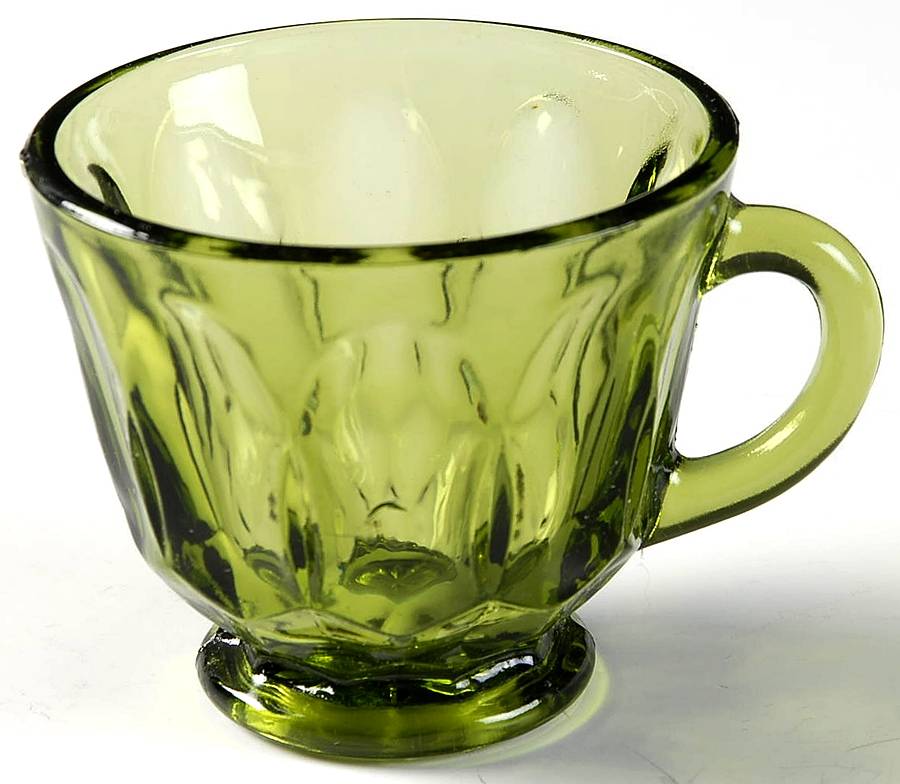 Fairfield Avocado Green Cup Only by Anchor Hocking-1