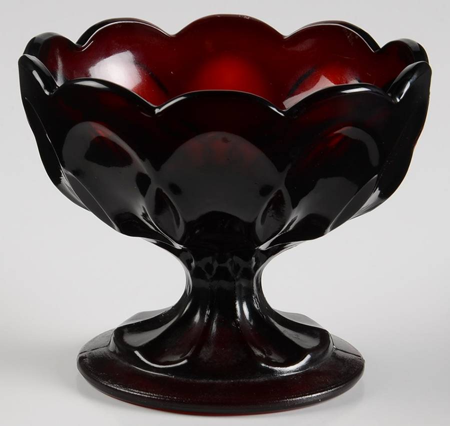 Fairfield Ruby Compote by Anchor Hocking-1