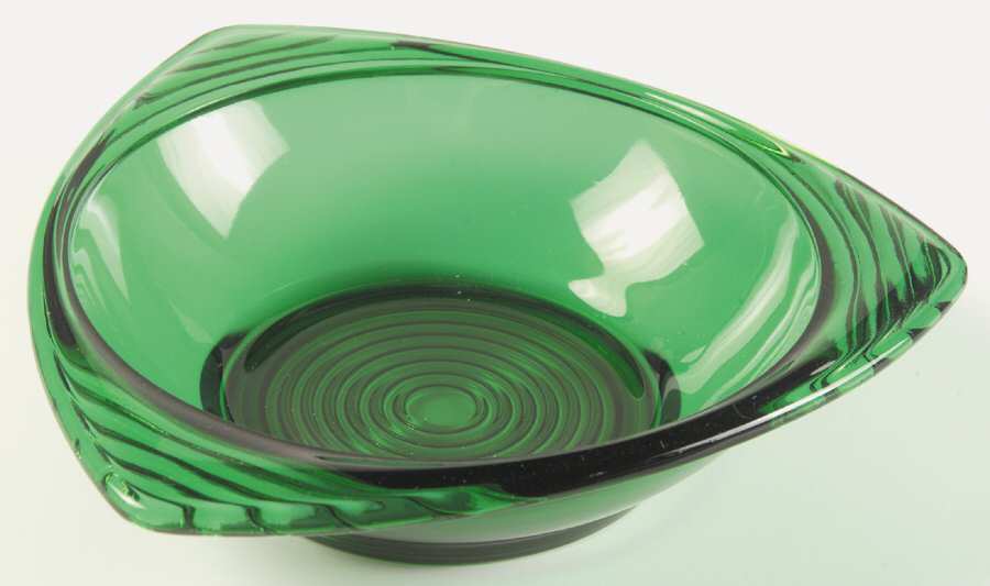 Forest Green 6" Triangular Bon Bon by Anchor Hocking-1