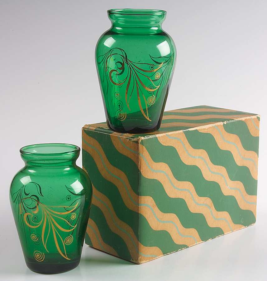 Forest Green (Set of 2-Boxed) 3" Bud Vases by Anchor Hocking-1