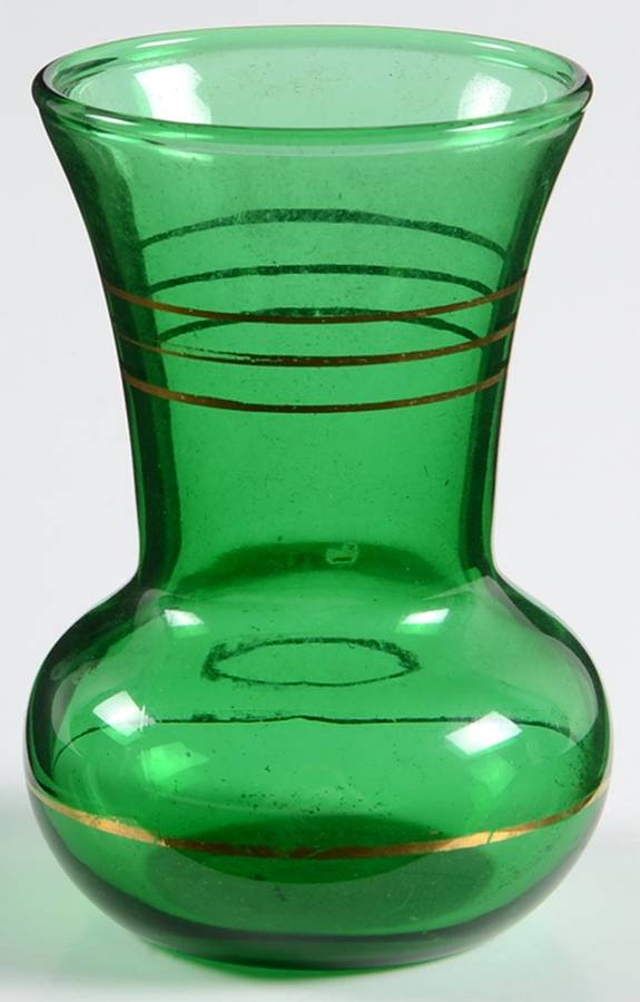 Forest Green 3" Flared Bud Vase by Anchor Hocking-1