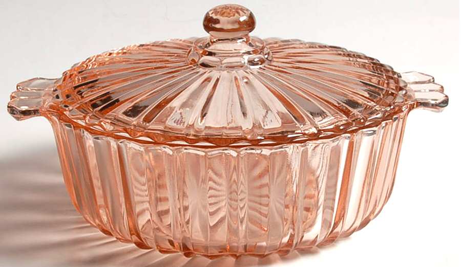 Fortune Pink Candy Dish & Lid by Anchor Hocking-1