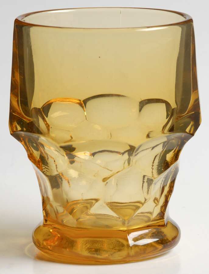 Georgian Amber (Topaz) 5 Oz Flat Tumbler by Anchor Hocking-1