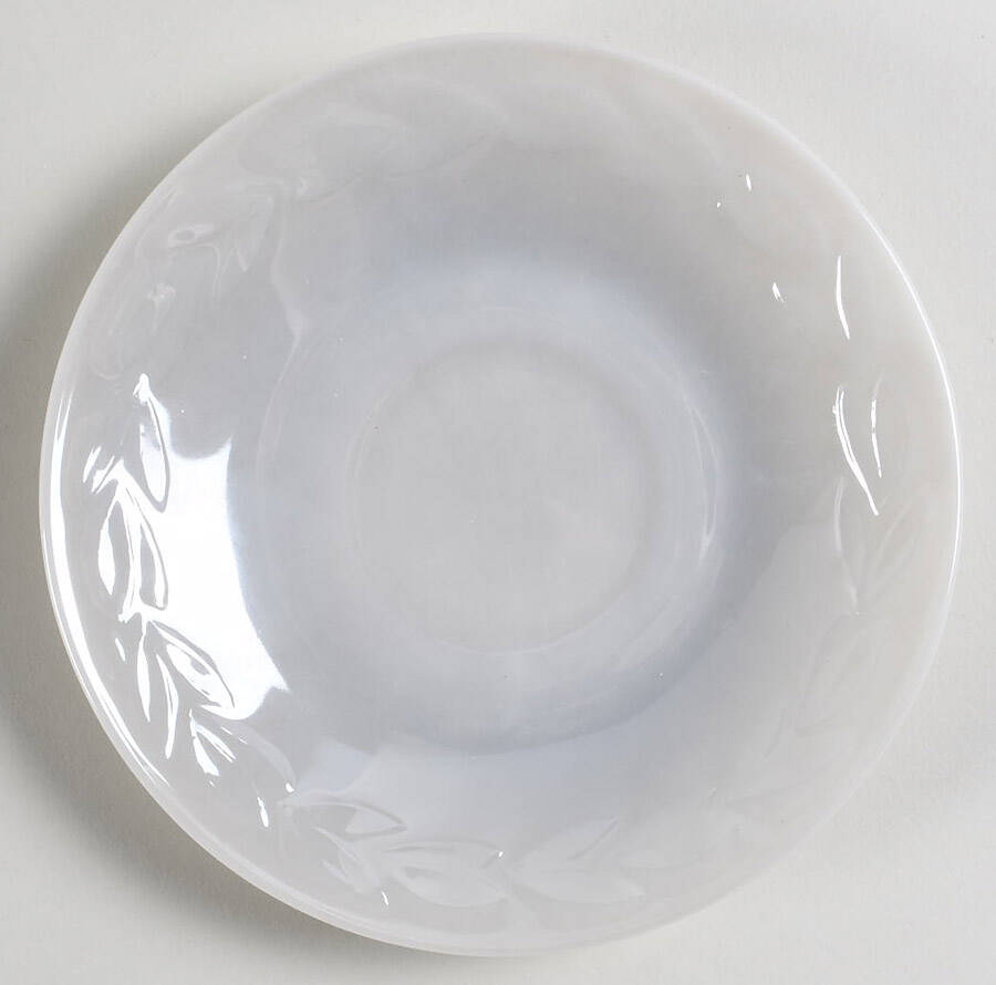Gray Laurel Saucer Only by Anchor Hocking-1