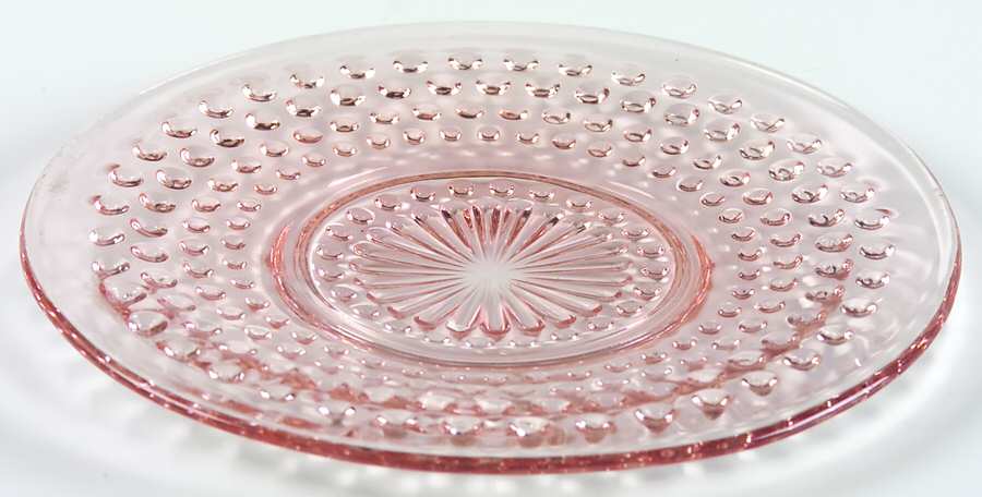 Hobnail Pink Bread & Butter Plate by Anchor Hocking-1