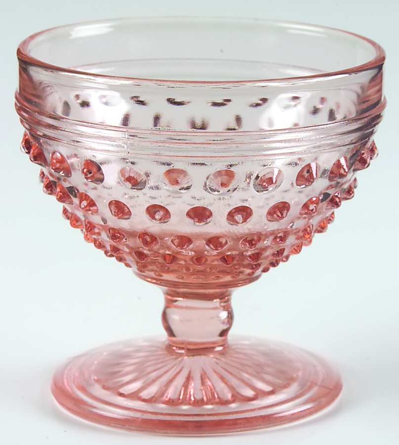 Hobnail Pink Champagne/Tall Sherbet by Anchor Hocking-1