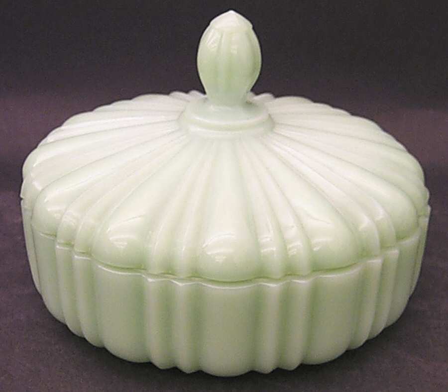 Jade Ite (Restaurant Ware, Older) Candy Dish & Lid by Anchor Hocking-1